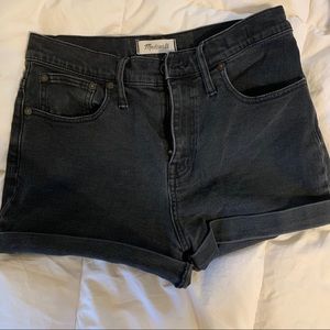 madewell high waisted jean shorts